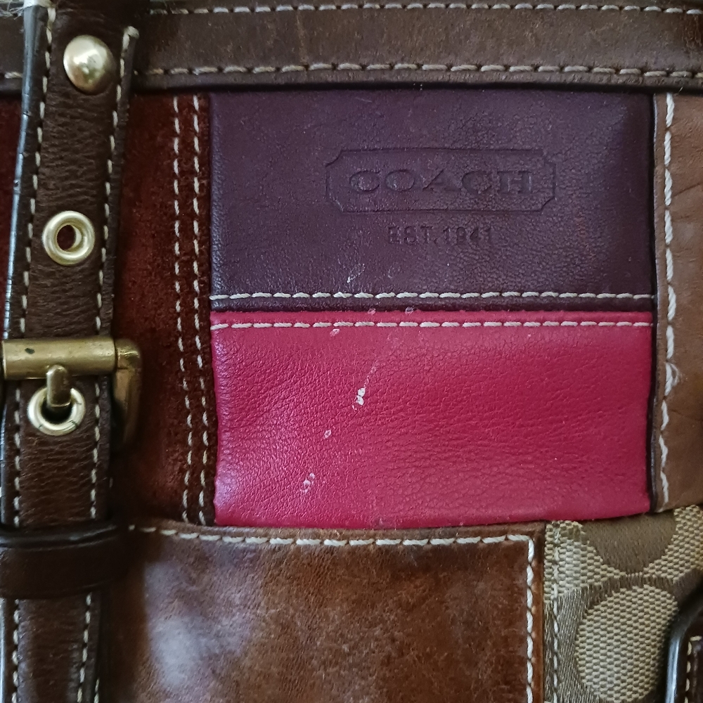 Authentic Coach Patchwork Handbag - Picture 4 of 9